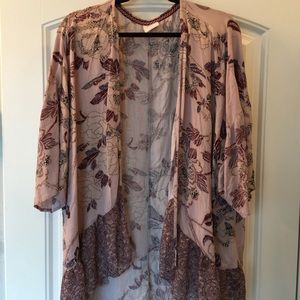 Pink Floral Cardigan